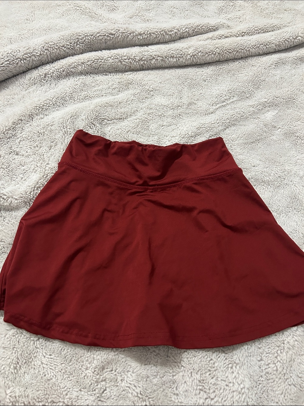 SHEIN Burgundy A-Line Skirt